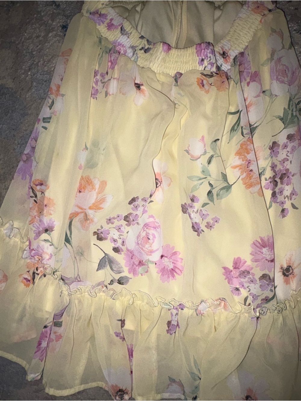 Haute Monde Yellow Floral Tie-Shoulder Sundress - Picture 2 of 5